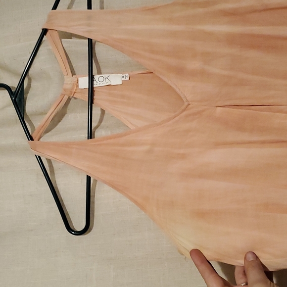 V neck rayon tank top. Pink tie dye - Picture 4 of 4